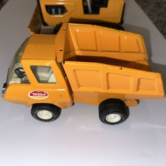 70's tonka trucks vintage (Lot Of 3) Dump, Front End Loader And Bulldozer. - Picture 2 of 16